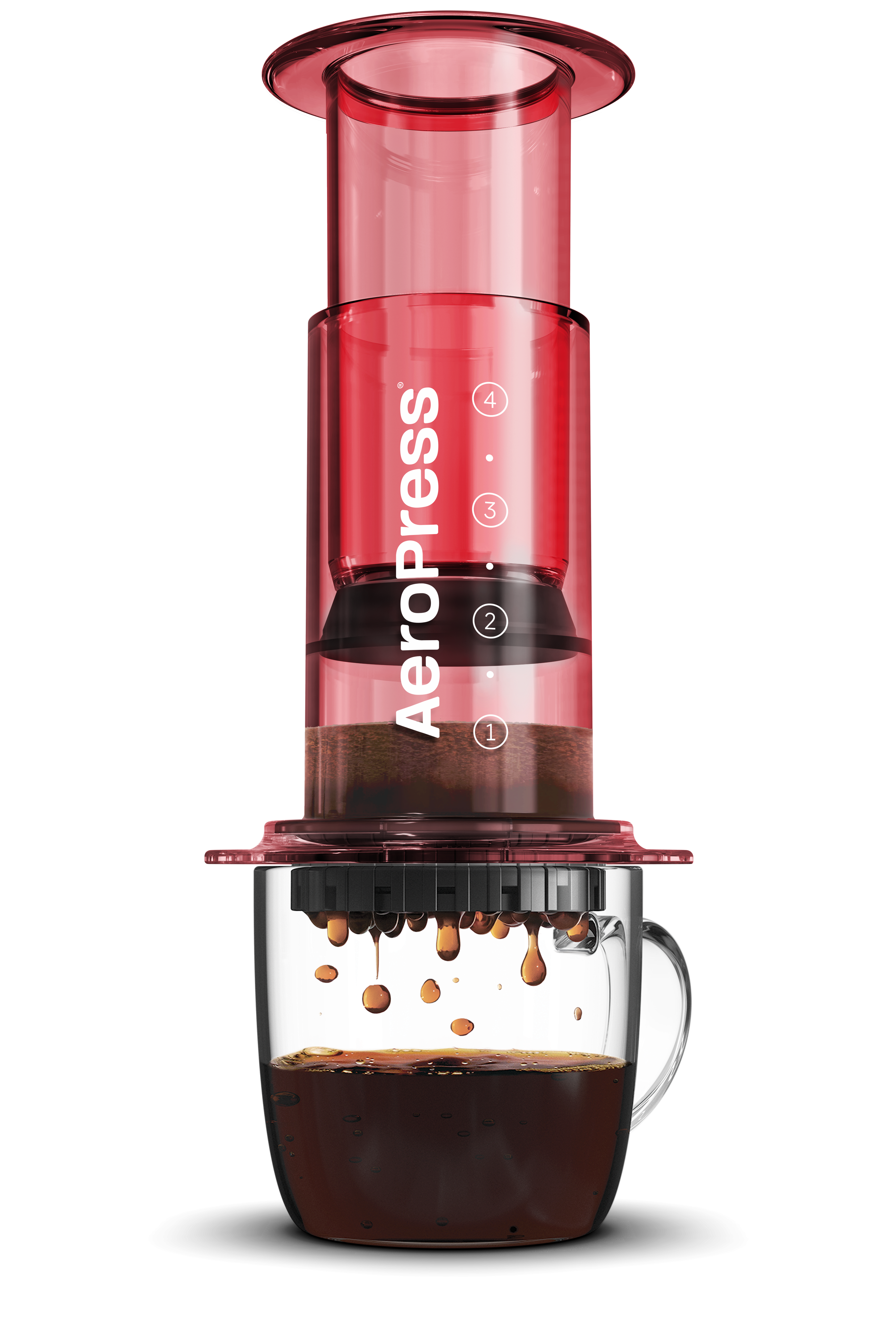 AEROPRESS - Cafetière 'Clear' Rouge NEW!