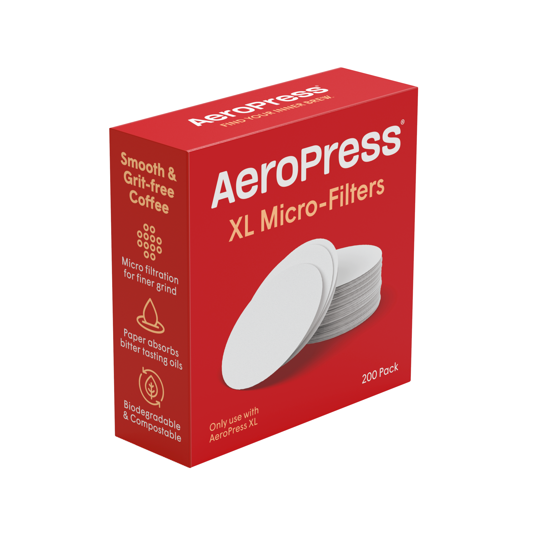 AEROPRESS - pack de 200 filtres blancs pour Aeropress XL