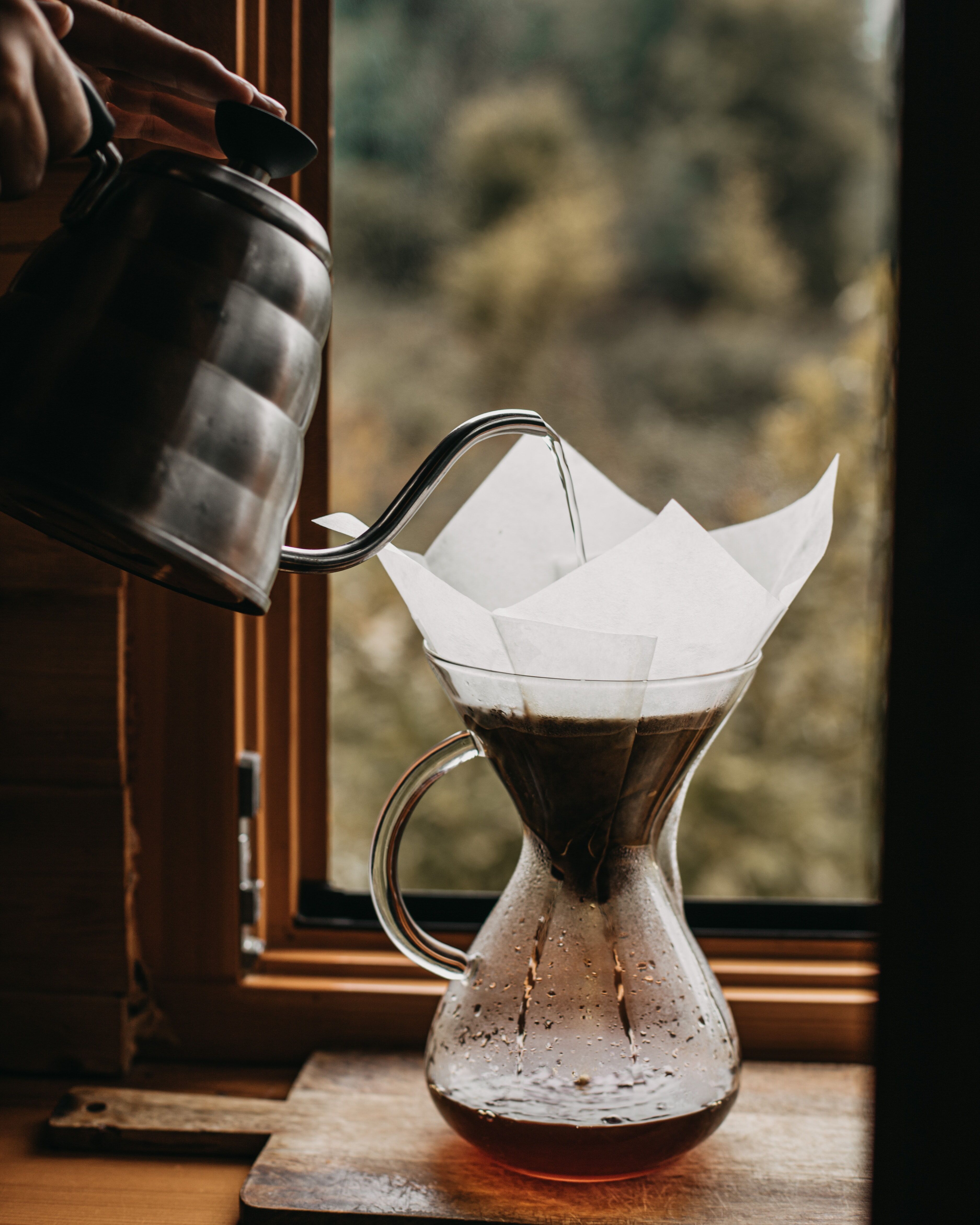 Chemex top coffee brewer