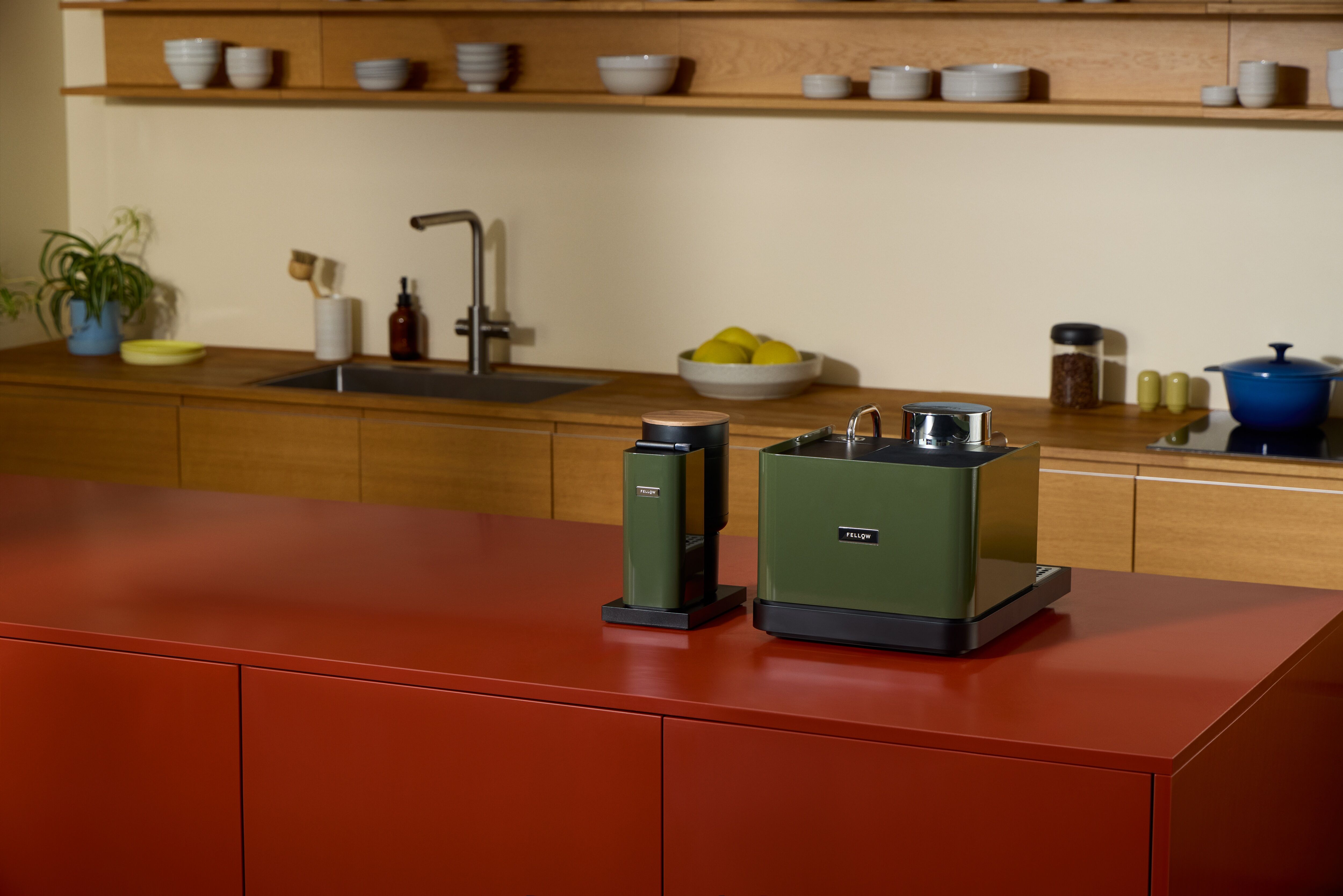 FELLOW - Machine espresso Series 1 Vert Woodland + Walnut NEW!