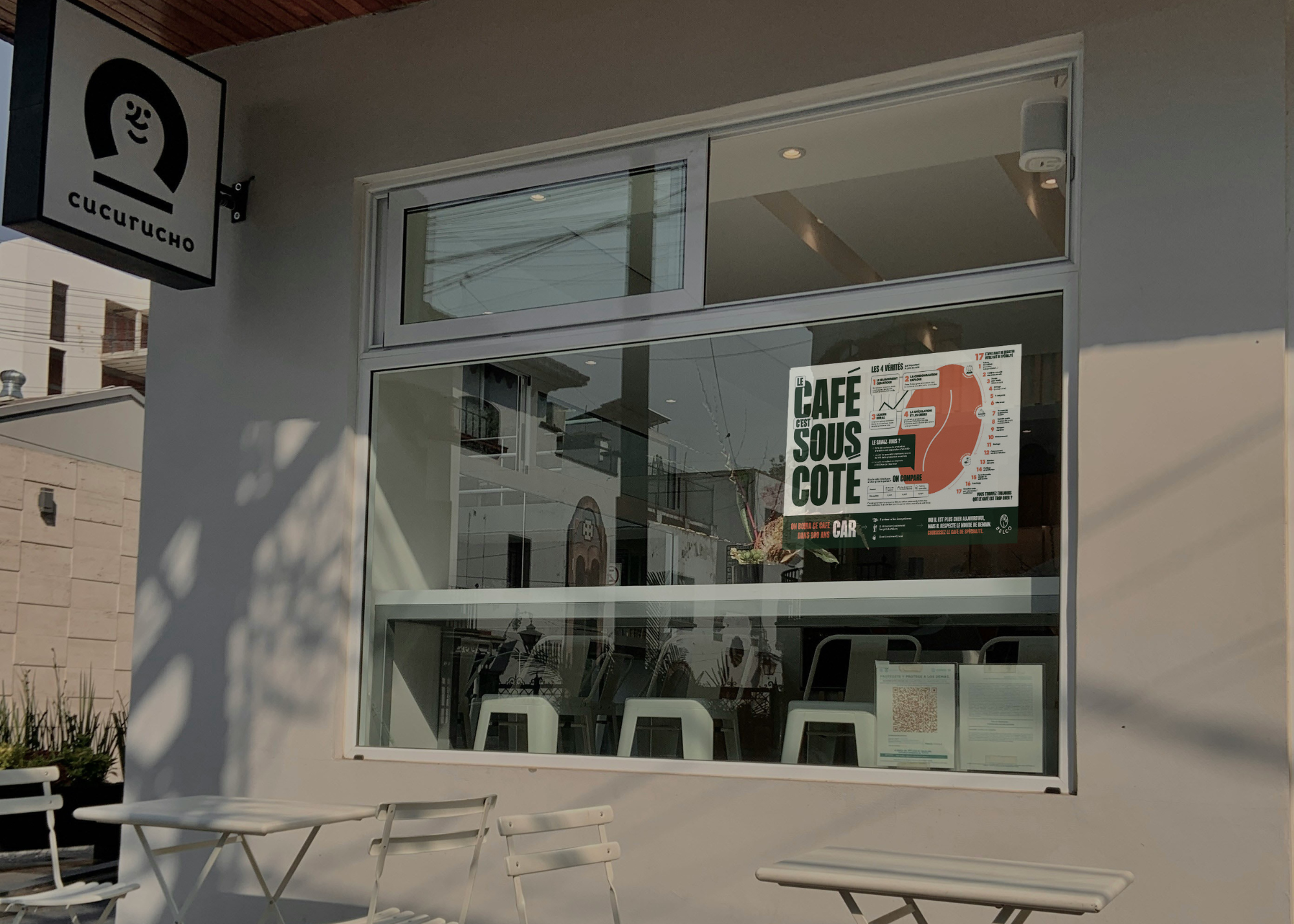 Poster "Le café c'est sous coté" FR