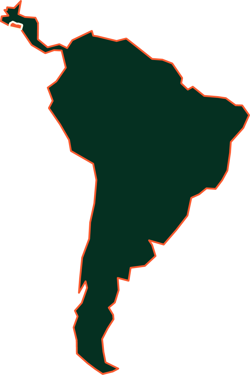 Country map with highlighted region